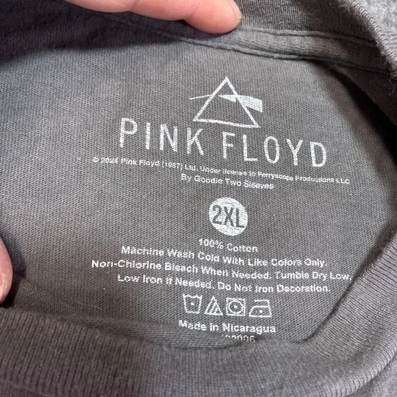 Pink Floyd T-Shirt Mens 2XL Gray Dark Side of the Moon Graphic - Picture 3 of 9